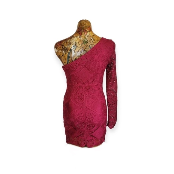 LOVE Triangle asymmetrical one shoulder dress mini bodycon Size 8 medium - Picture 5 of 7